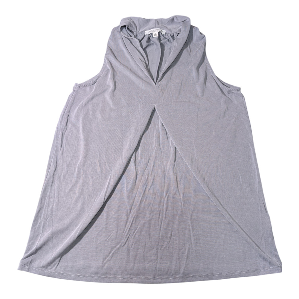 Green Envelope - Women's Grey Tunic Or Tank Top - V Neck Shirt - Size Small EUC